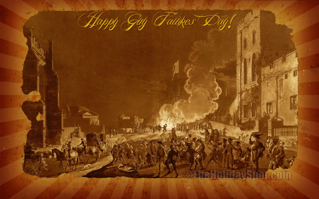 Fire burns city street people free wallpaper - medium preview image