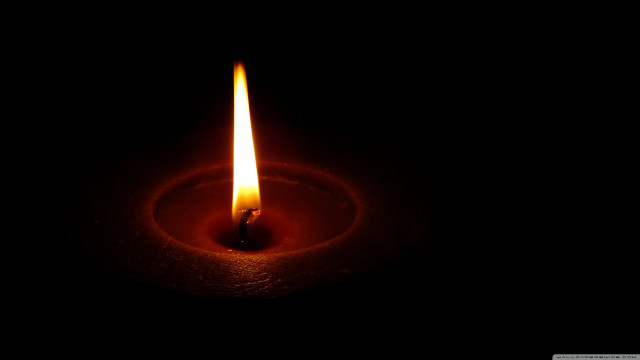 Lit candle dark black background free wallpaper - medium preview image