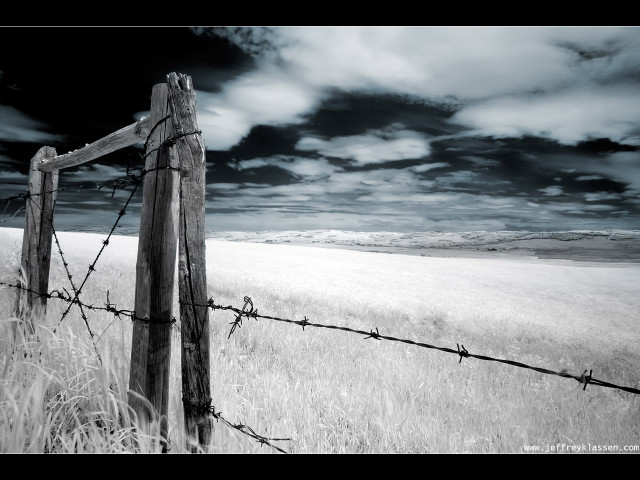 Fence field cloudy sky grass free wallpaper - medium preview image