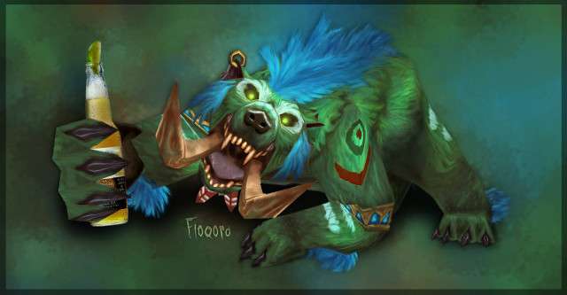 Green monster blue mane pencil free wallpaper - medium preview image