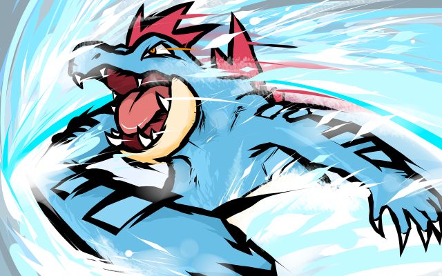 Blue monster red nose cartoon free wallpaper - medium preview image