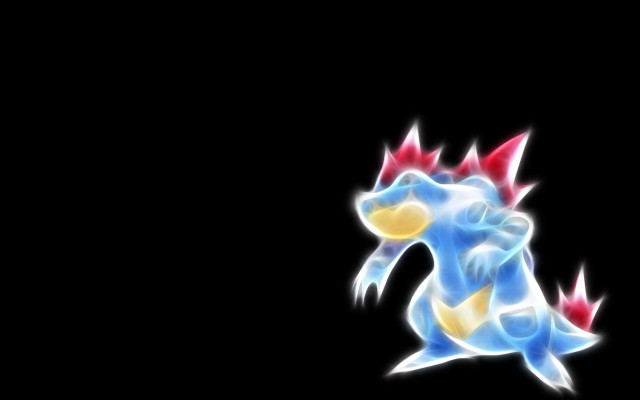 Blue red dragon horns hologram free wallpaper - medium preview image