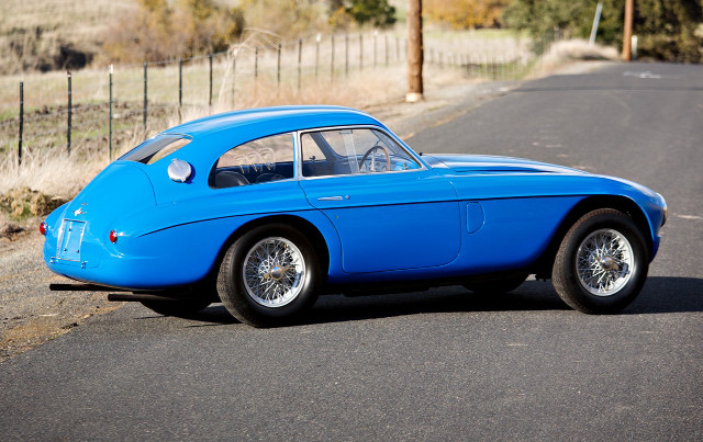 Blue car road fence field free wallpaper - medium preview image