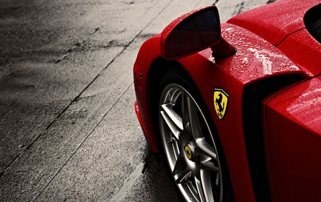 Red sports car parking door free wallpaper - medium preview image