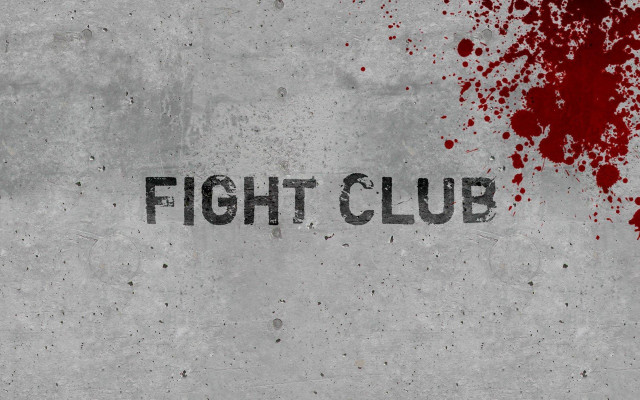 Red splattered wall fight club free wallpaper - medium preview image
