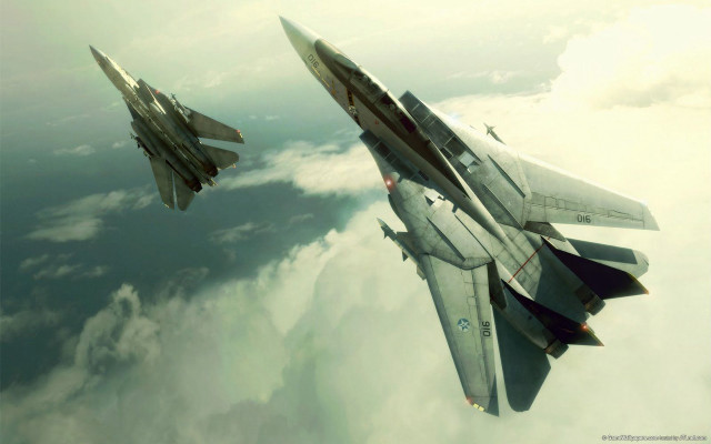 Fighter jets flying sky above #2 free wallpaper - medium preview image