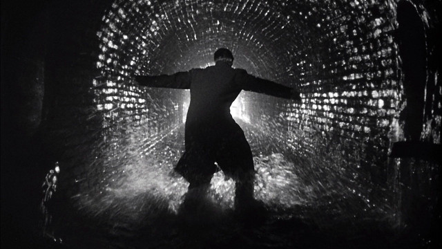 Man standing tunnel water arms free wallpaper - medium preview image