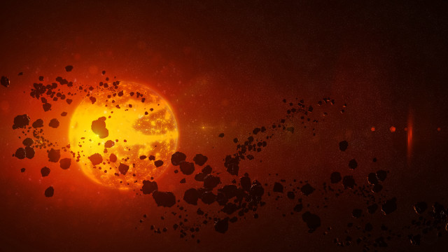 Sun rocks black background red free wallpaper - medium preview image