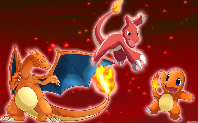 Pokemon fireball night red background free wallpaper - medium preview image