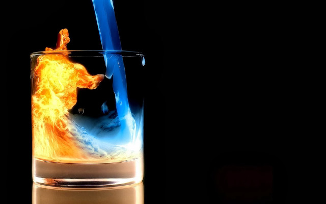 Glass water blue liquid yellow free wallpaper - medium preview image