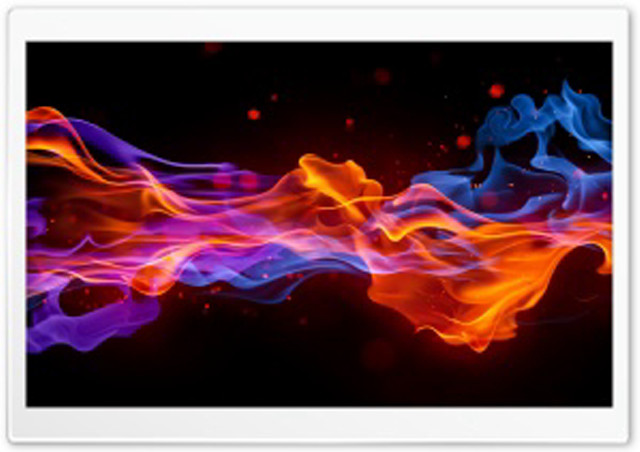 Colorful fire abstract swirly vibrant free wallpaper - medium preview image