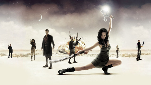 Woman sword group people snow free wallpaper - medium preview image