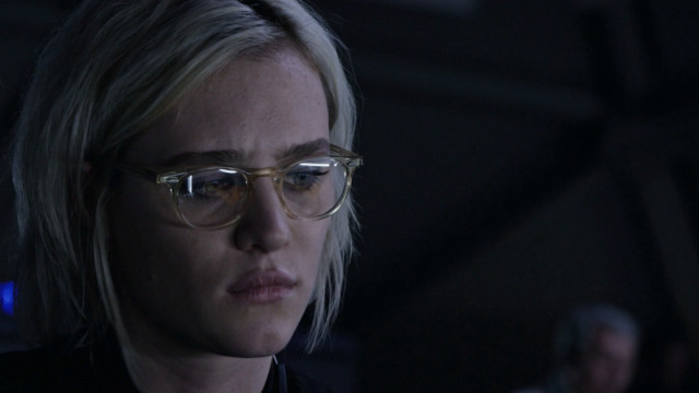 Woman glasses looking dark serious free wallpaper - medium preview image