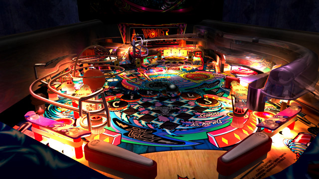 Pinball machine bright lights seats free wallpaper - medium preview image