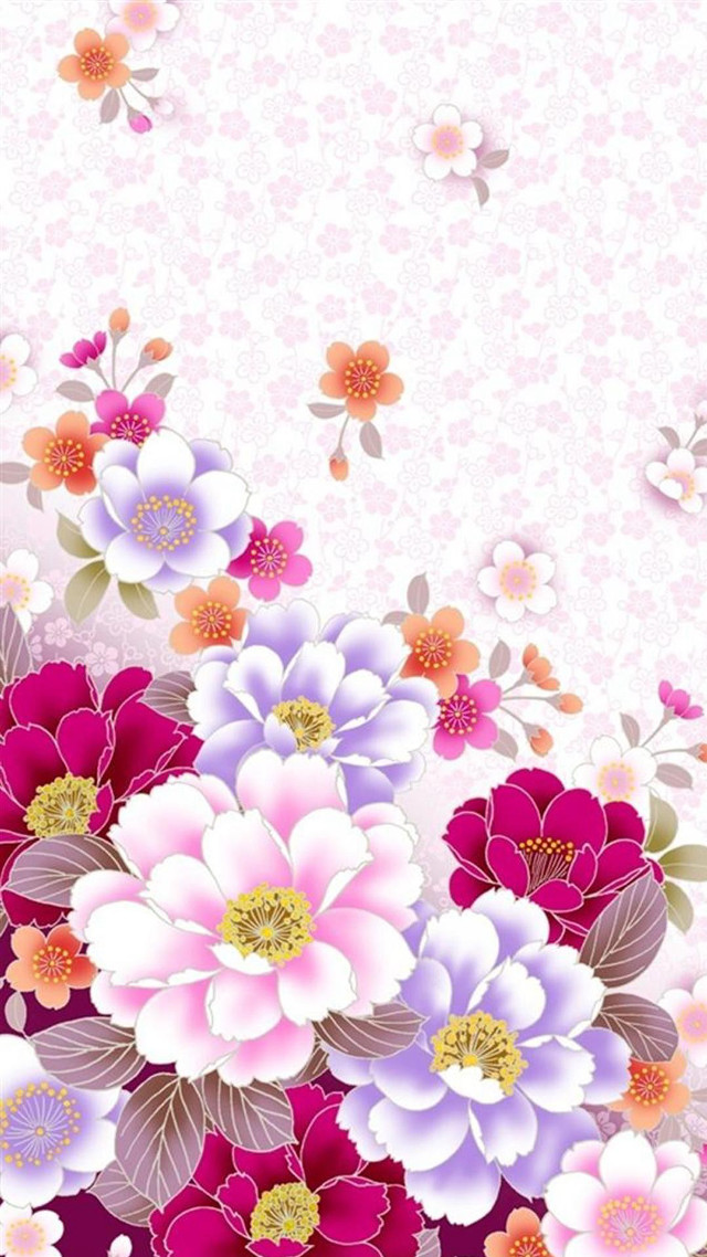 Pink white flower background lots free wallpaper - medium preview image