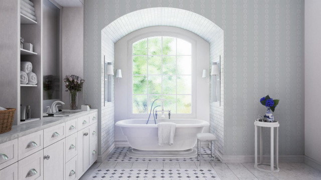 Bathroom tub sink window white free wallpaper - medium preview image