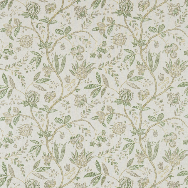 Floral design green white background free wallpaper - medium preview image