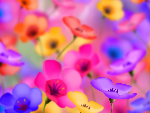 Flowers grass blurry background bokeh #2 free wallpaper - medium preview image