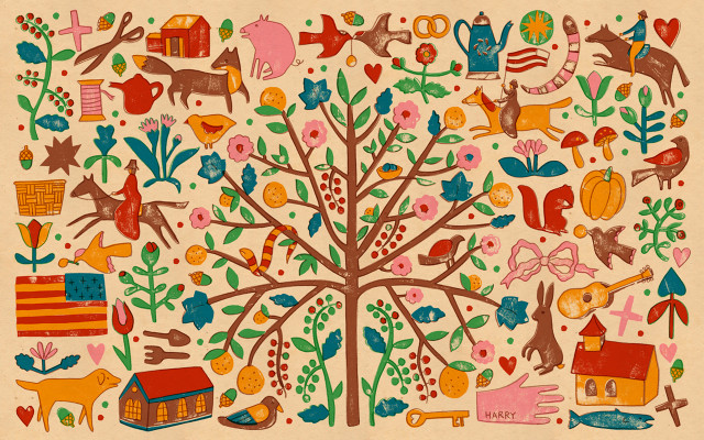 Tree animals nature diversity forest free wallpaper - medium preview image