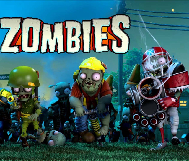 Zombies group people field sign free wallpaper - medium preview image