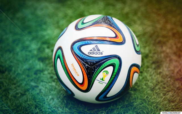 Soccer ball colorful design grass free wallpaper - medium preview image