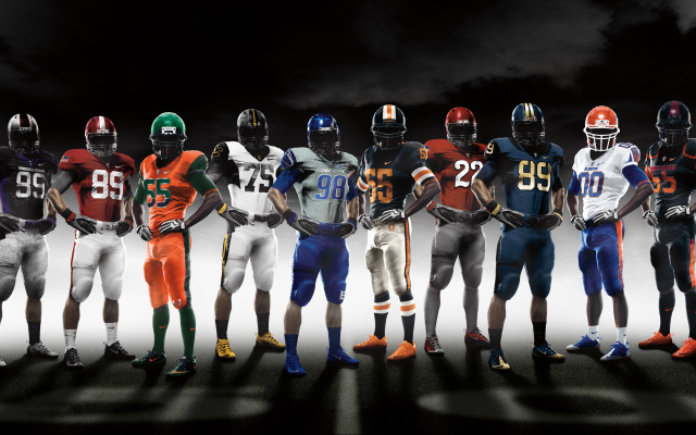 Football players standing line uniforms free wallpaper - medium preview image
