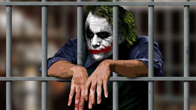 Man joker mask jail cell free wallpaper - medium preview image