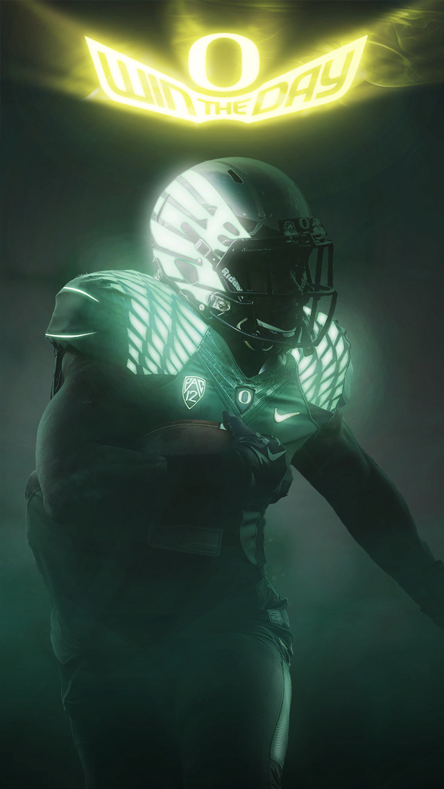 Football player green uniform neon free wallpaper - medium preview image