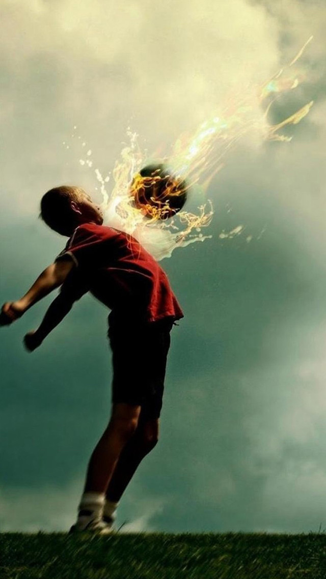 Man kicking soccer ball field #23 free wallpaper - medium preview image