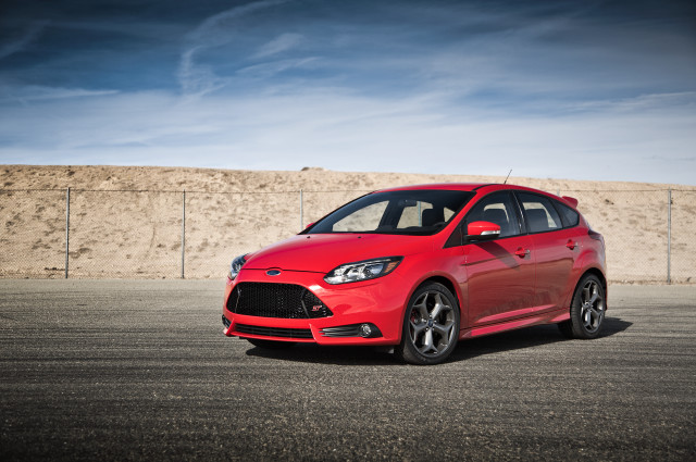 Red car parking lot wall free wallpaper - medium preview image