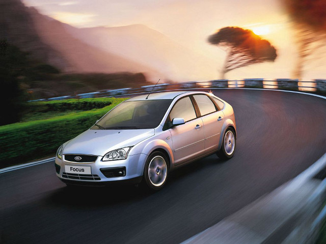 Silver car road forest sunset free wallpaper - medium preview image