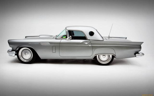 Silver car white top chrome free wallpaper - medium preview image