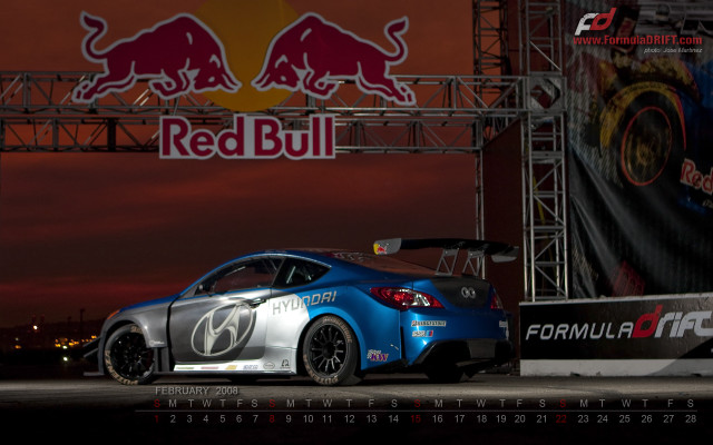Car parked red bull sign free wallpaper - medium preview image