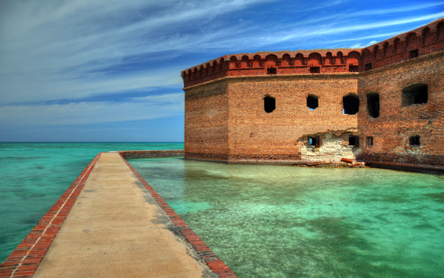 Brick wall water walkway building #2 free wallpaper - medium preview image