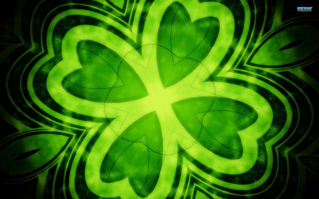 Green flower black background green free wallpaper - medium preview image