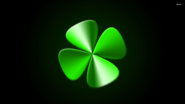 Four leaf clover black background free wallpaper - medium preview image