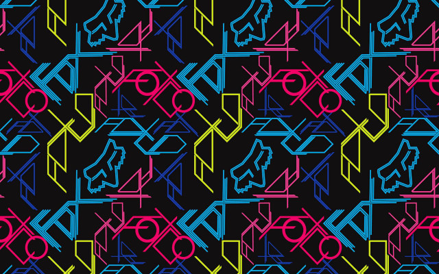 Colorful pattern black background blue #3 free wallpaper - medium preview image