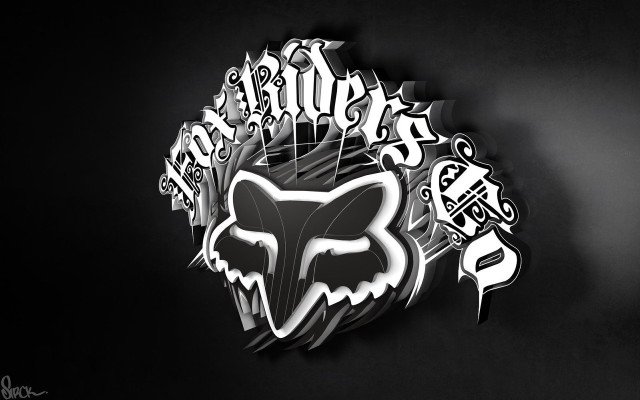 Fox logo graffiti wall black free wallpaper - medium preview image