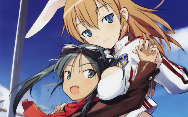 Anime characters street sign sky free wallpaper - medium preview image