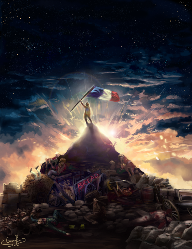 Person holding flag mountain rocks free wallpaper - medium preview image