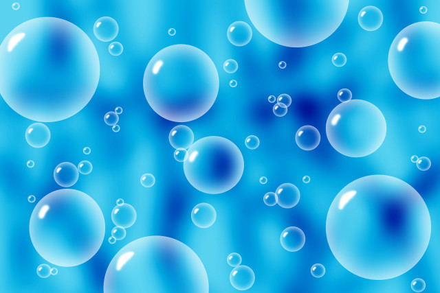 Blue background bubbles different sizes #3 free wallpaper - medium preview image