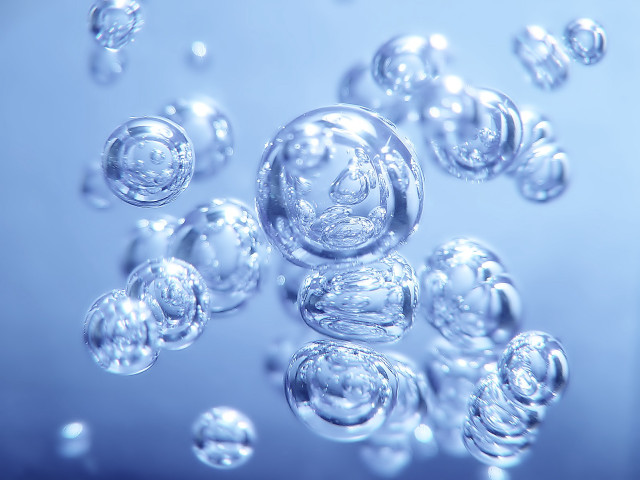 Bubbles floating air blue background #4 free wallpaper - medium preview image