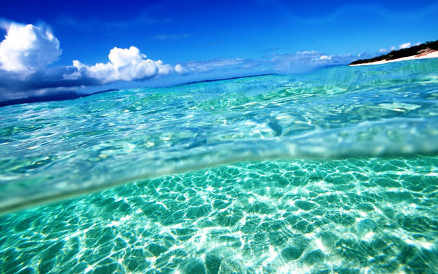 Ocean view from bottom of #3 free wallpaper - medium preview image
