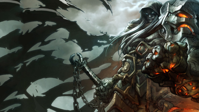 Demonic creature sword demon flames free wallpaper - medium preview image