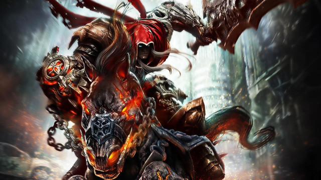 Demonic demon riding horse city free wallpaper - medium preview image