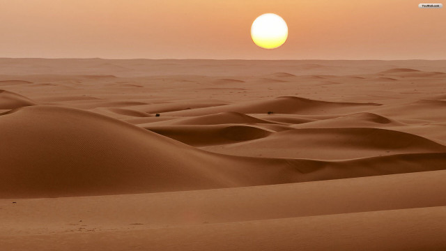 Sunset desert sand dunes lone free wallpaper - medium preview image