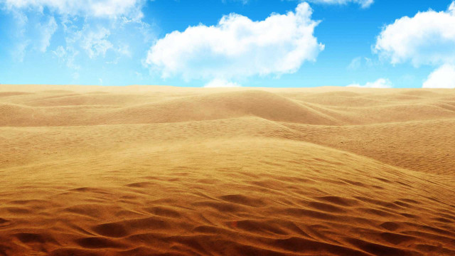 Desert blue sky clouds above free wallpaper - medium preview image