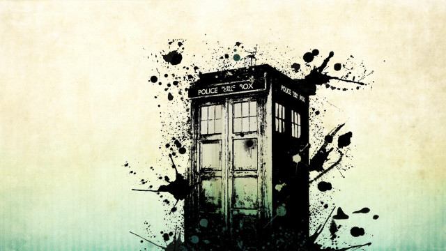 Phone booth paint splatters grungy #2 free wallpaper - medium preview image