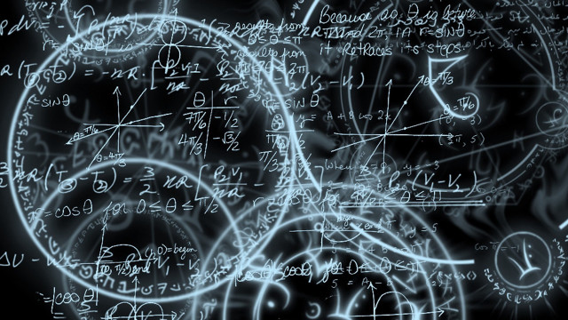 Math symbols black background white free wallpaper - medium preview image