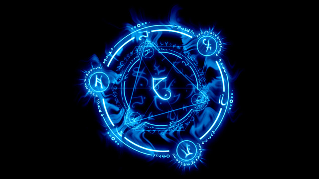 Blue clock zodiac sign dark free wallpaper - medium preview image